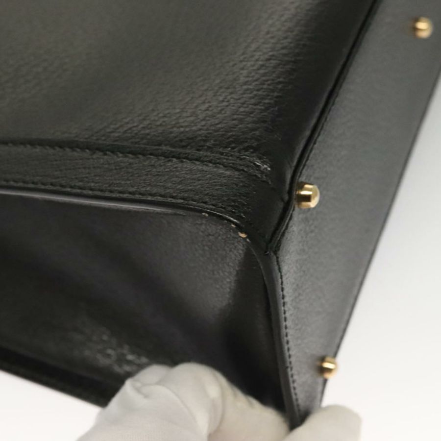 【日本直送】GUCCI 竹節手提包 皮革 黑色 金色 002 0260 正品 ep9314-8