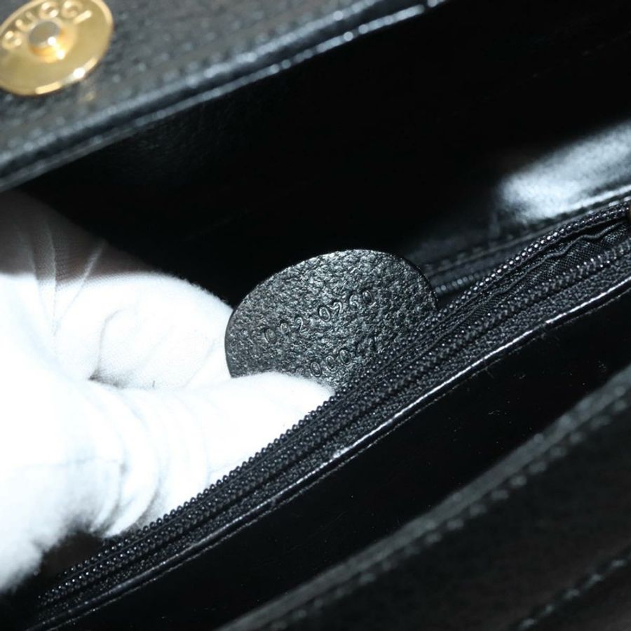 【日本直送】GUCCI 竹節手提包 皮革 黑色 金色 002 0260 正品 ep9314-11
