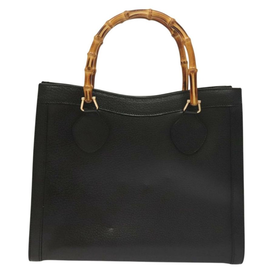 【日本直送】GUCCI 竹節手提包 皮革 黑色 金色 002 0260 正品 ep9314-12