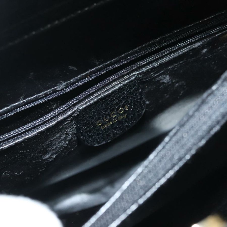 【日本直送】GUCCI 竹節手提包 皮革 黑色 金色 002 0260 正品 ep9314-16