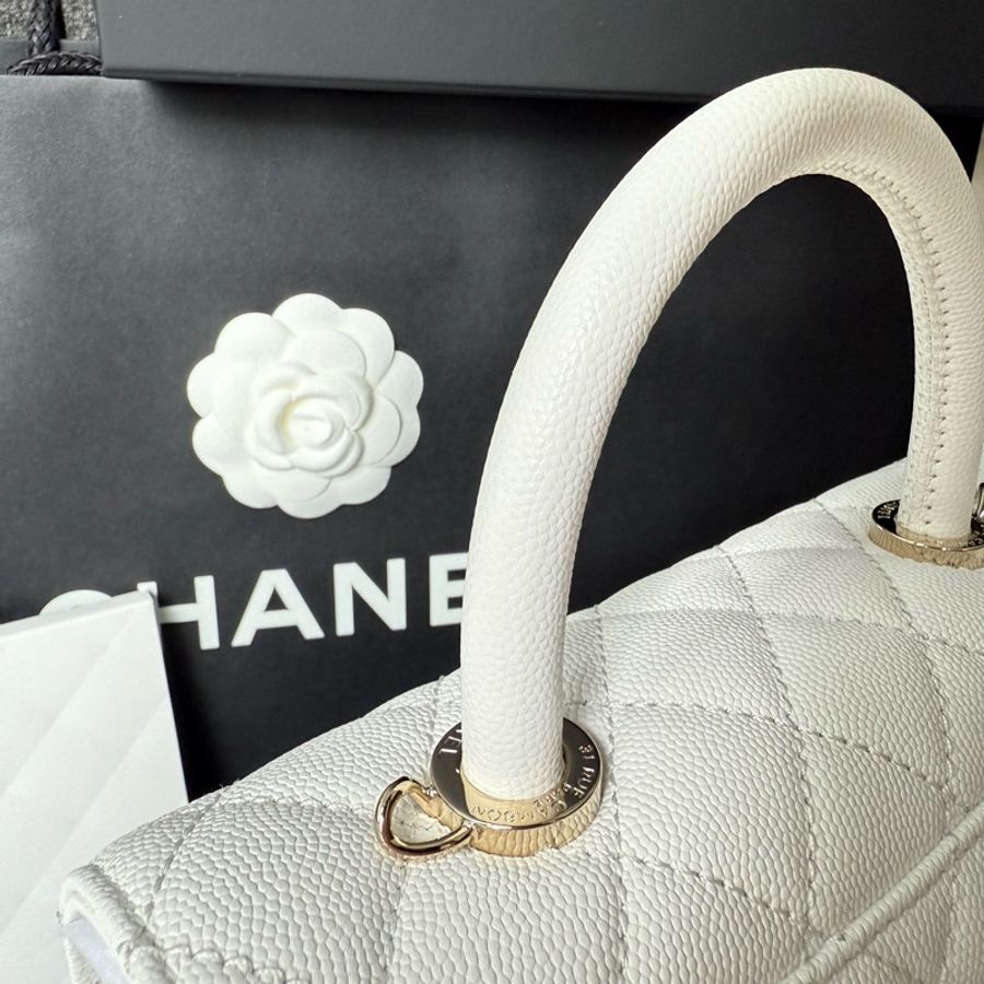 Chanel Coco Handle Small White-2