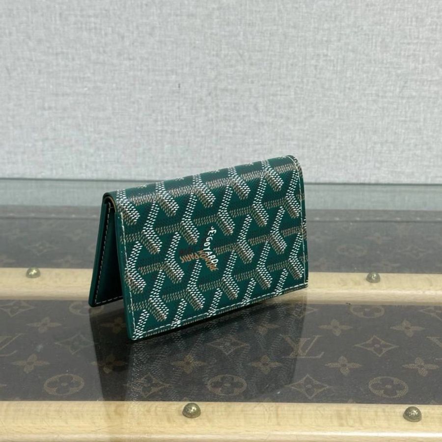 GOYARD 綠色老花零錢包卡包10*8 99新-1