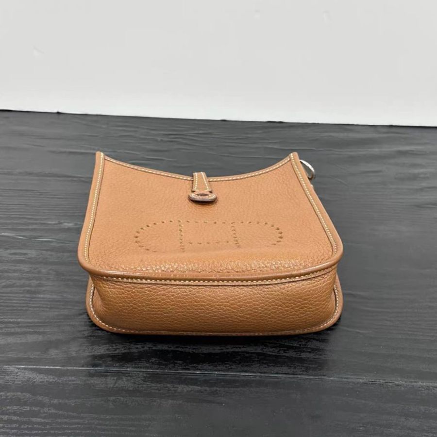 HERMES 金棕銀伊芙琳mini肩背斜背包 16*18*5 98新配件塵袋-3