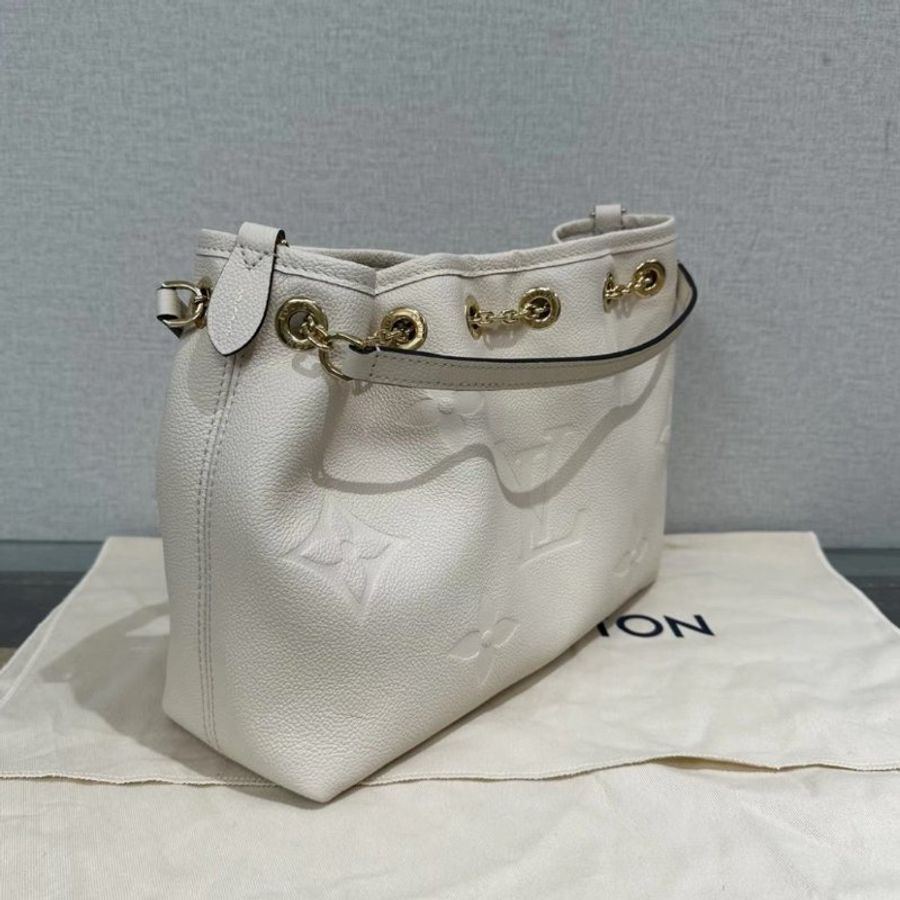 LV 奶白色金扣UNDLE 手提斜背子母包 芯片款 28*22*10 99新配件盒子塵袋-1