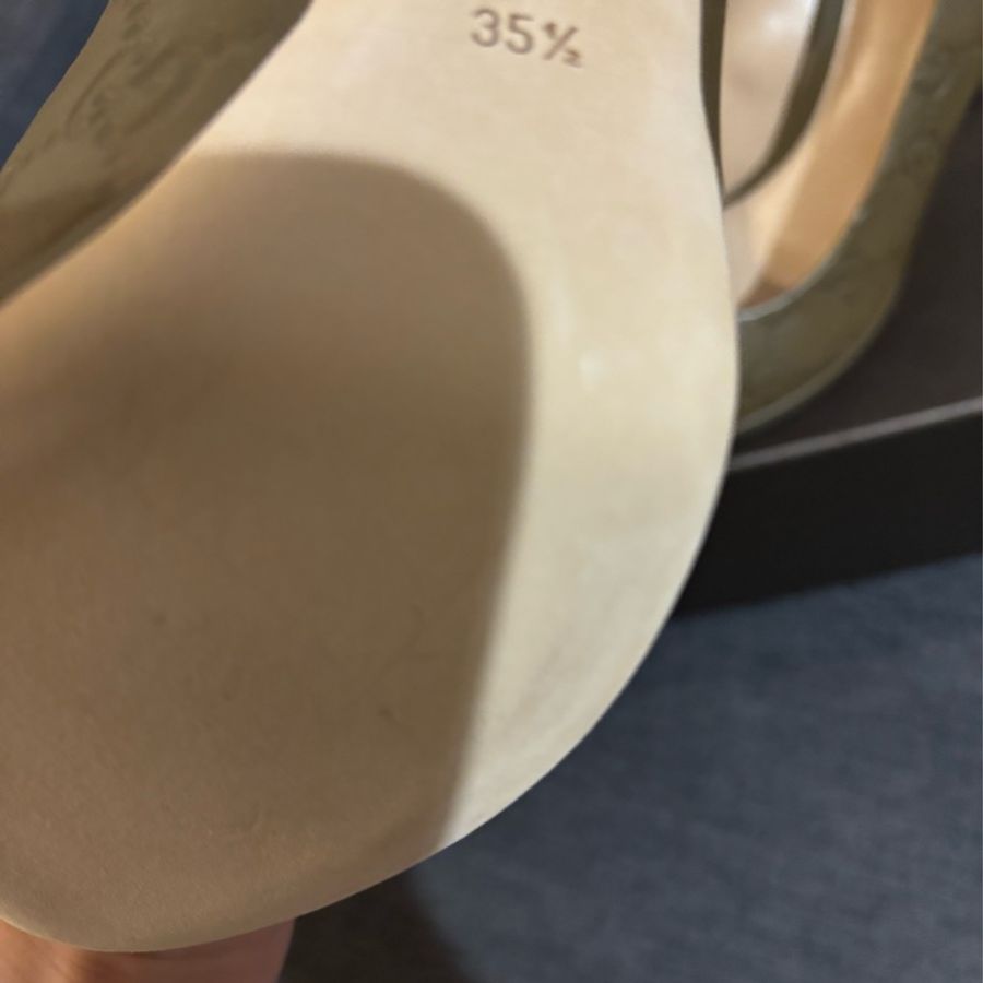 Gucci 牛皮魚口鞋-25