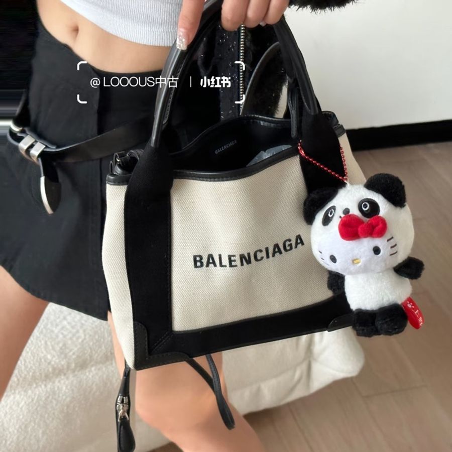 Balenciaga 巴黎世家 Navy XS 帆布包-0