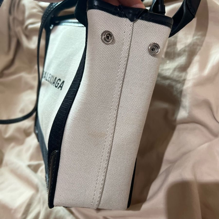 Balenciaga 巴黎世家 Navy XS 帆布包-25