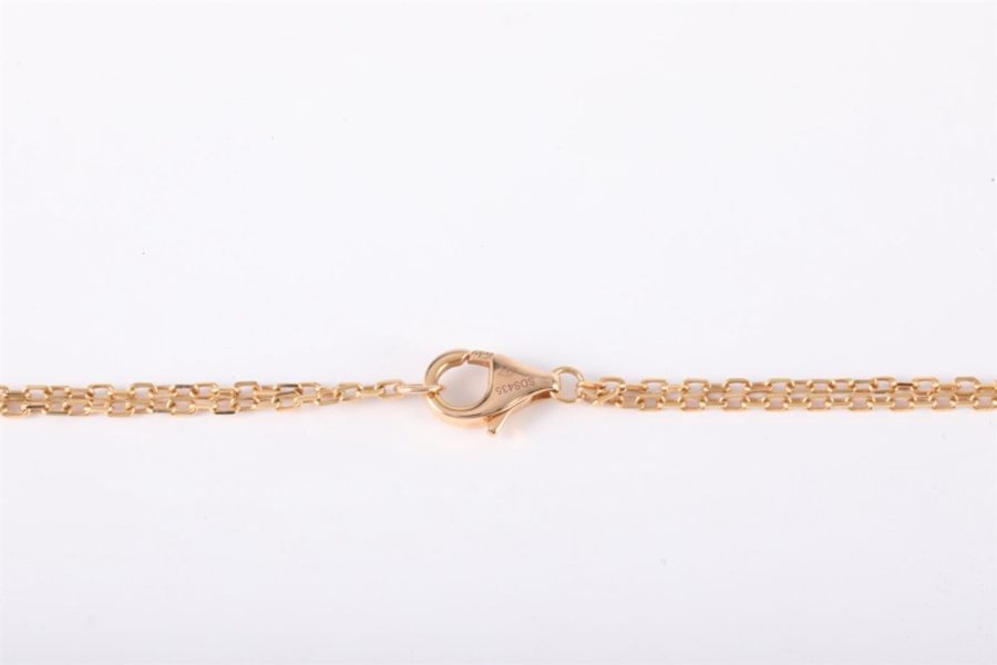CARTIER(卡地亞) LOVE 兩鑽 圓餅 項鏈 18K玫瑰金/鑽石 項鏈 玫瑰金-4