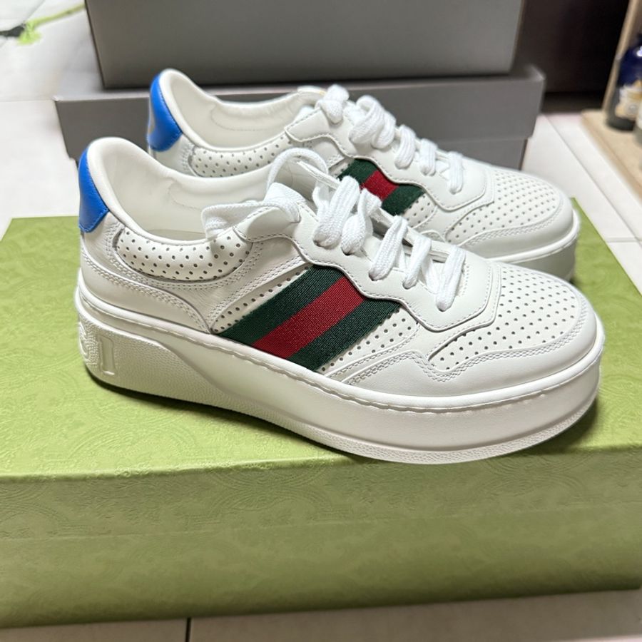Gucci 紅綠織帶板鞋 34+-0