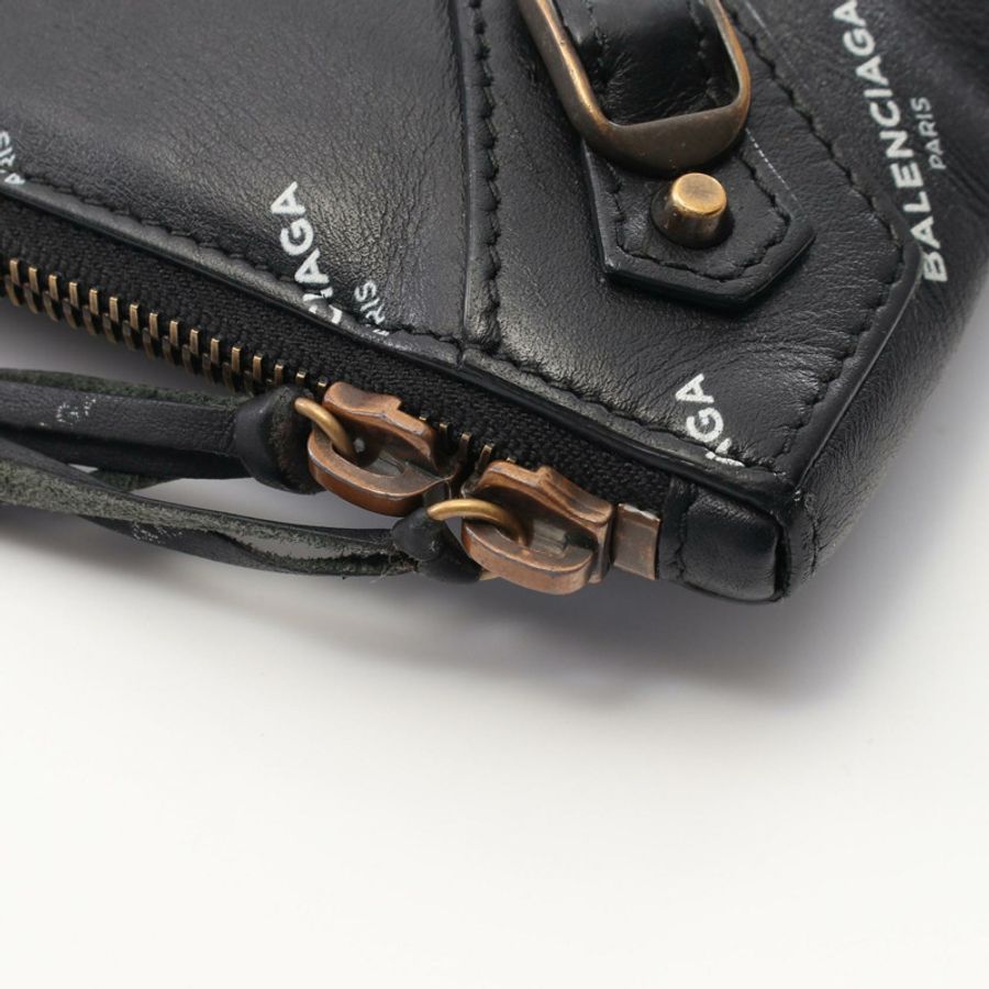 BALENCIAGA 經典 Logo 印花手拿包 362967 黑色皮革 二手 男女通用-6
