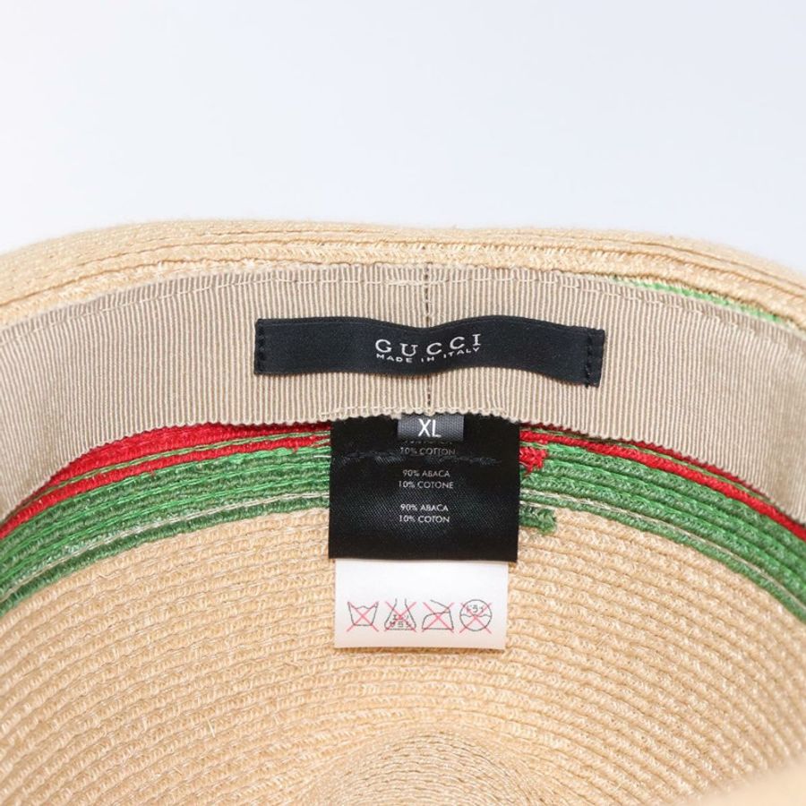 【日本直送】GUCCI Web Sherry 系列帽子,Abaca 布料,米色、紅色、綠色,貨號 234137,正品,yk18743-6