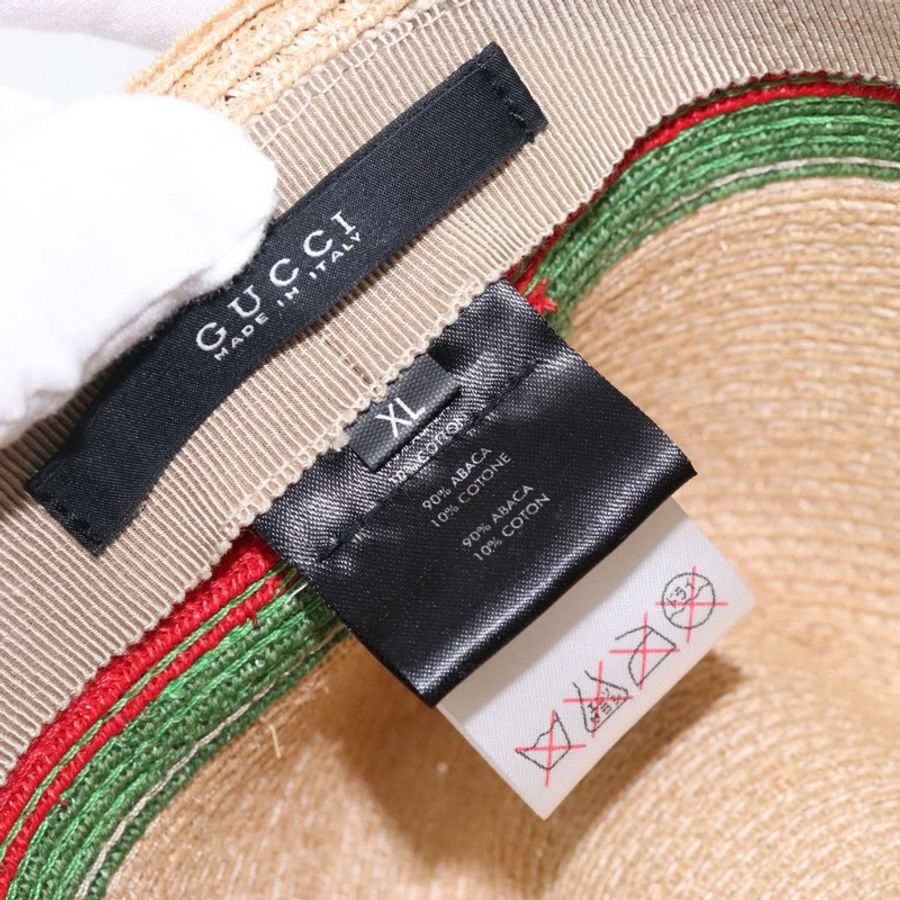 【日本直送】GUCCI Web Sherry 系列帽子,Abaca 布料,米色、紅色、綠色,貨號 234137,正品,yk18743-9