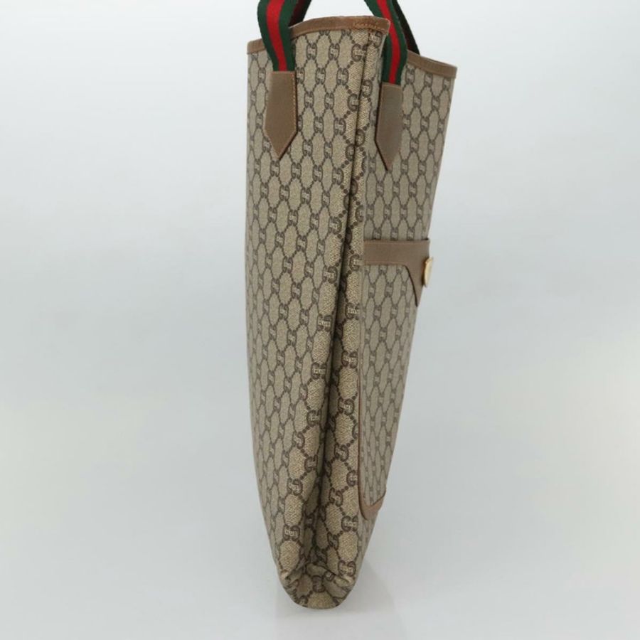 【日本直送】GUCCI GG Plus Supreme Web Sherry Line 手提包 PVC 米色 紅色 綠色 正品 ep9518-2