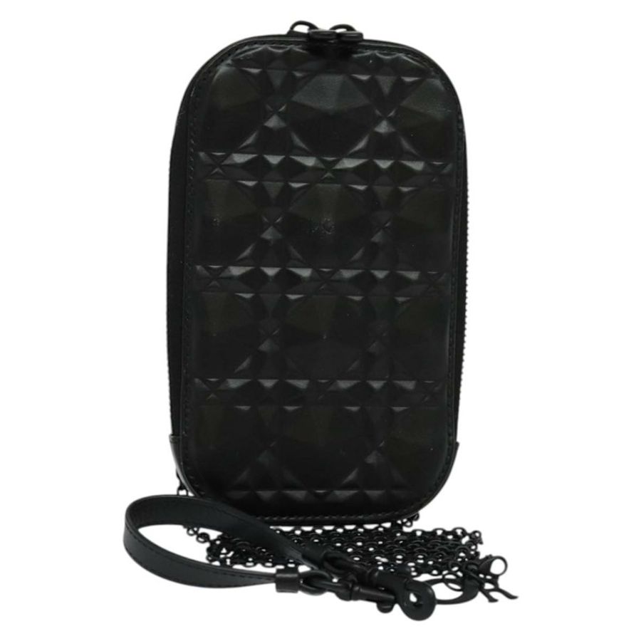 【日本直送】Christian Dior 黑色皮革鏈條肩包,正品 131654-0