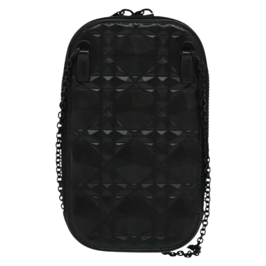 【日本直送】Christian Dior 黑色皮革鏈條肩包,正品 131654-1