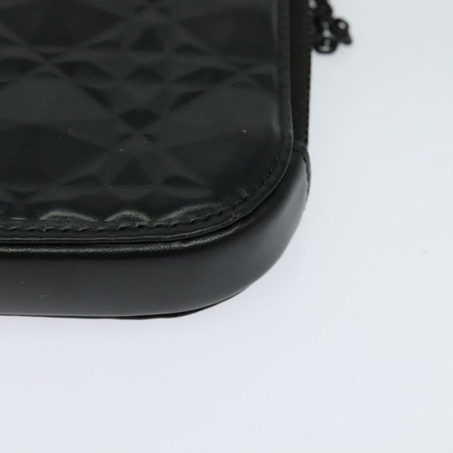 【日本直送】Christian Dior 黑色皮革鏈條肩包,正品 131654-13