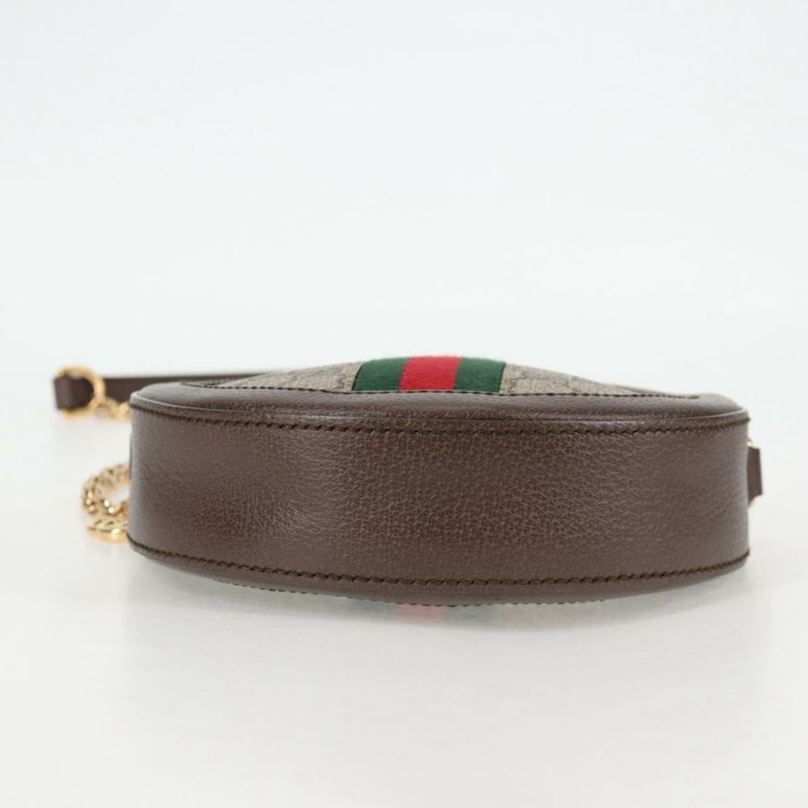 【日本直送】GUCCI GG Marmont Web Sherry Line 鏈條包 PVC 米色 金色 550618 正品 131980M-4