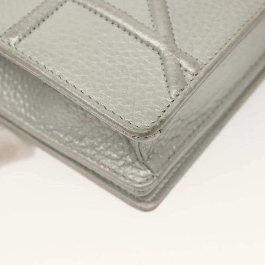 【日本直送】Christian Dior Diorama 鏈條肩背包 皮革 銀色 正品 gh272-14