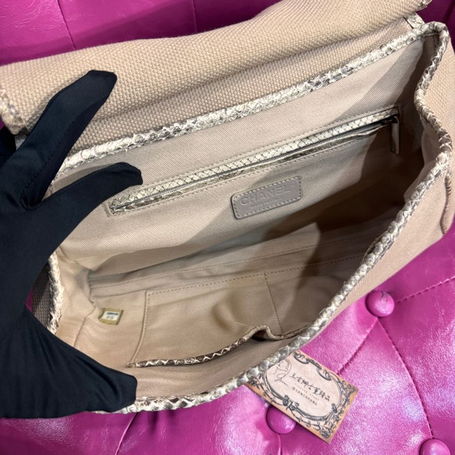 Chanel 蛇皮肩背包/王吉娜古董精品-9