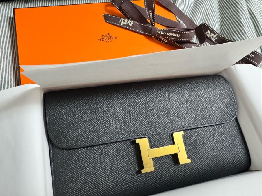 [經典黑金K Stamp] 全新愛馬仕Hermes Constance to go 黑金-1