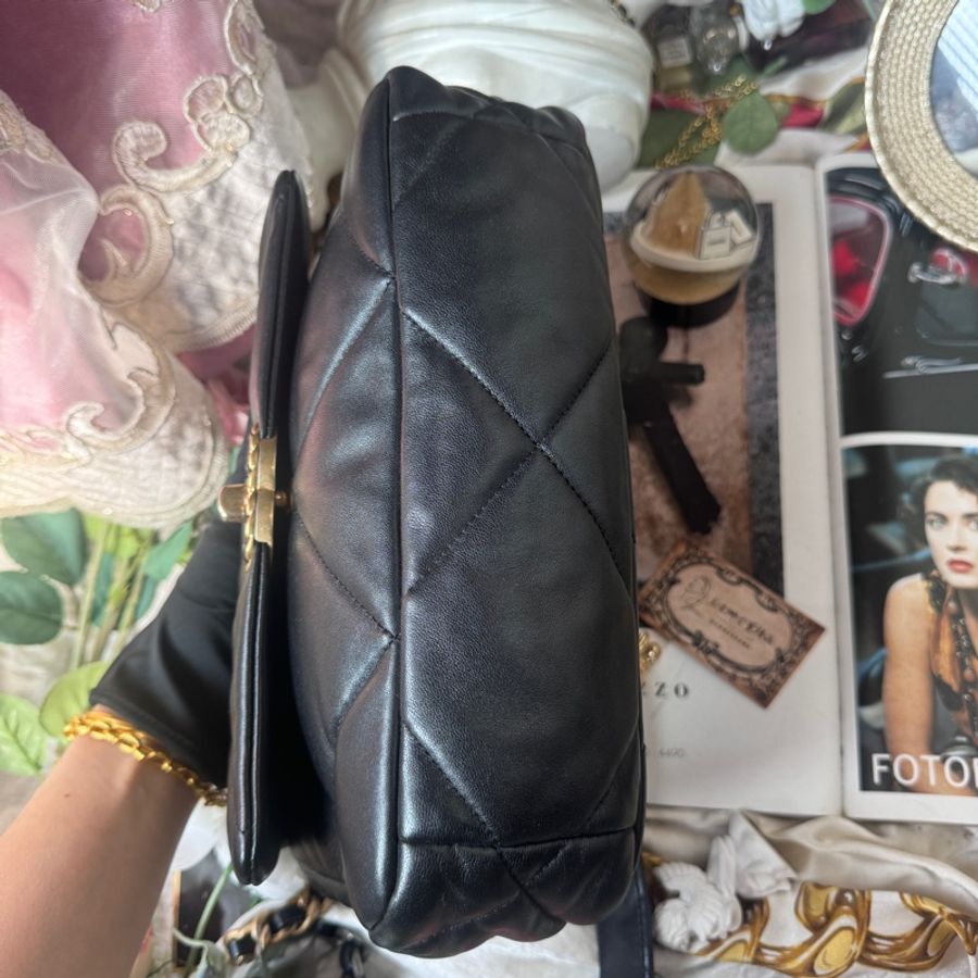 Chanel 黑金19包/王吉娜古董精品-4