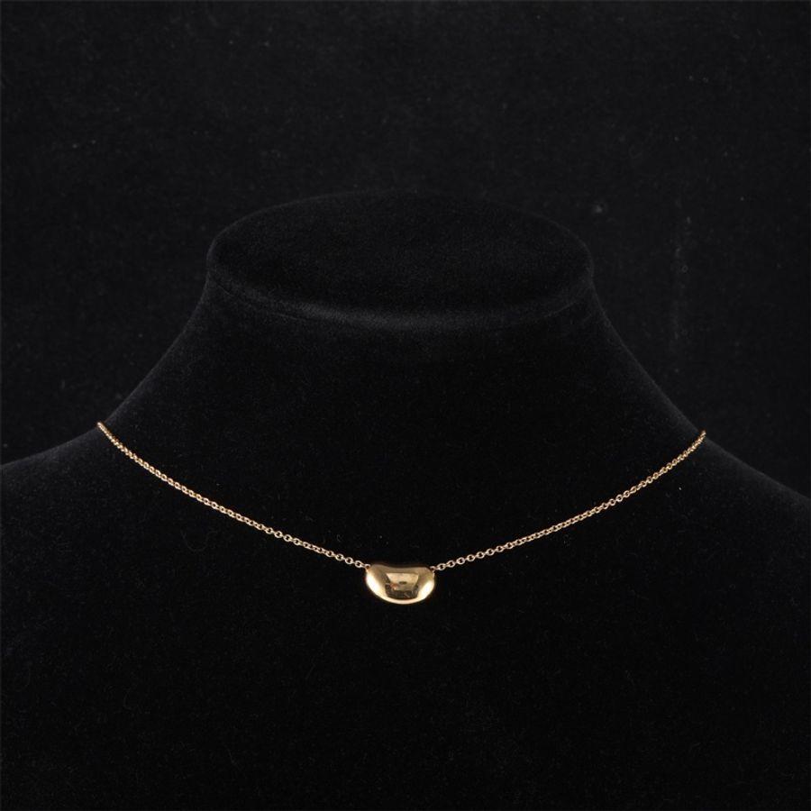 TIFFANY&CO(蒂芙尼) Elsa Peretti Bean design 豆子 項鏈 9mm 18K黃金 項鏈 黃金-0