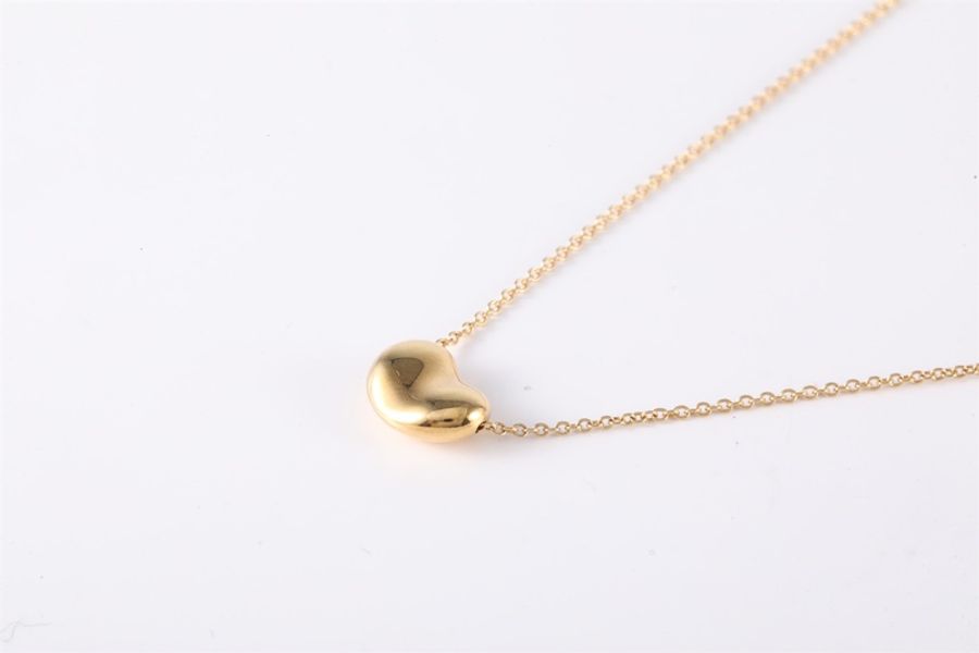TIFFANY&CO(蒂芙尼) Elsa Peretti Bean design 豆子 項鏈 9mm 18K黃金 項鏈 黃金-2