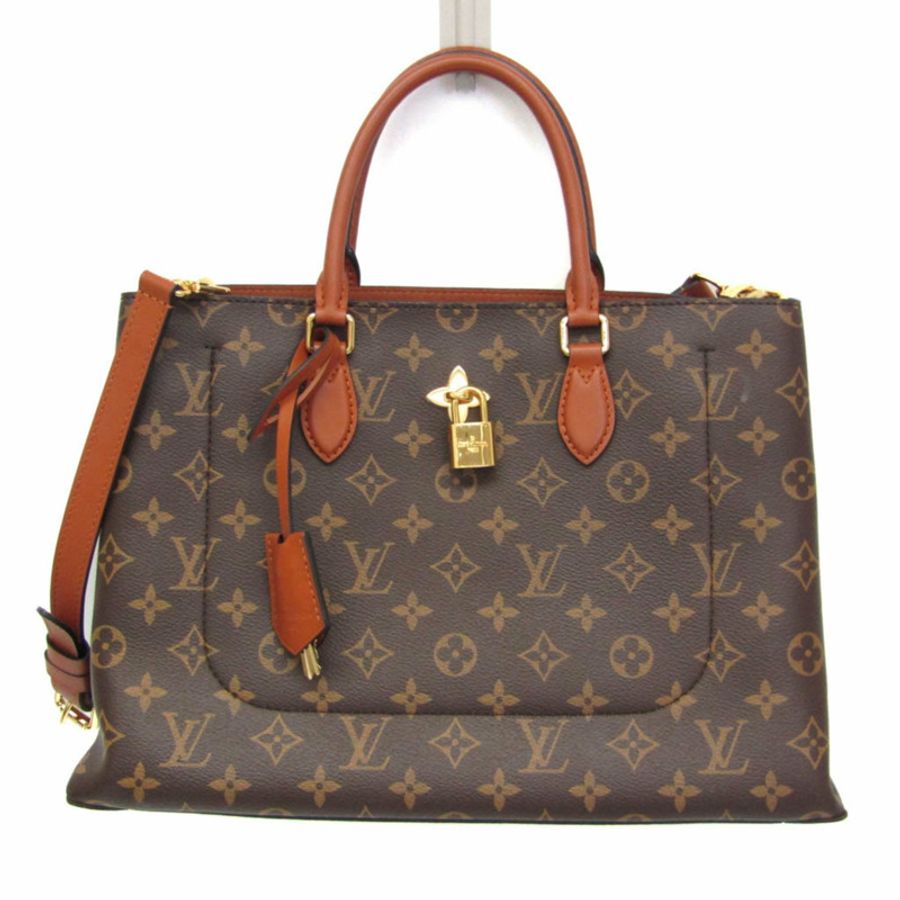 Louis Vuitton Monogram Flower Tote M43770 女士手提包、單肩包 棕色、Monogram-0