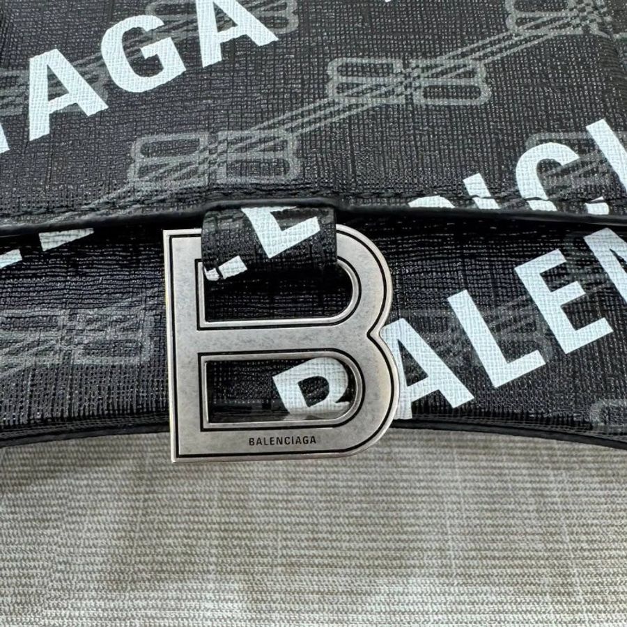巴黎世家BALENCIAGA  hourglass 滿印徽標沙漏包 手提包 斜背包小號-6