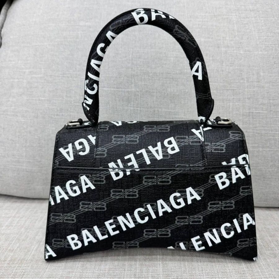 巴黎世家BALENCIAGA  hourglass 滿印徽標沙漏包 手提包 斜背包小號-10