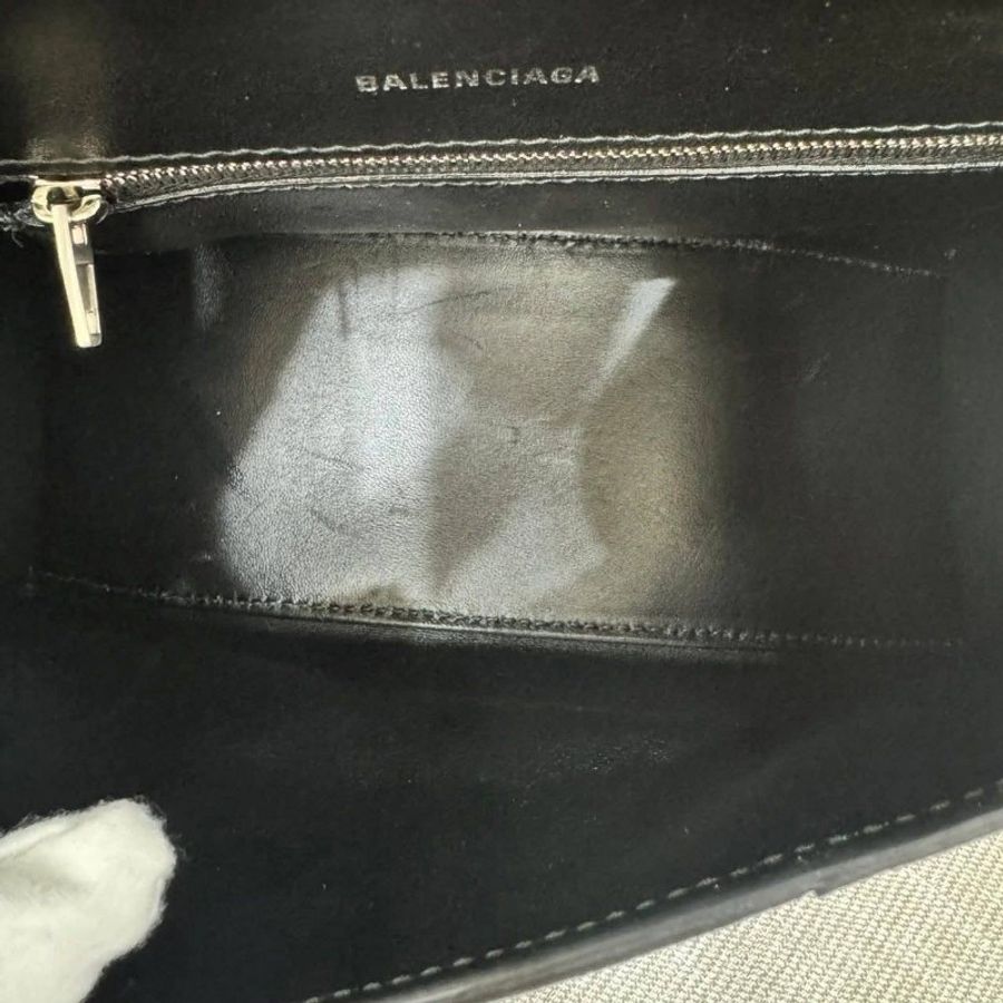 巴黎世家BALENCIAGA  hourglass 滿印徽標沙漏包 手提包 斜背包小號-26