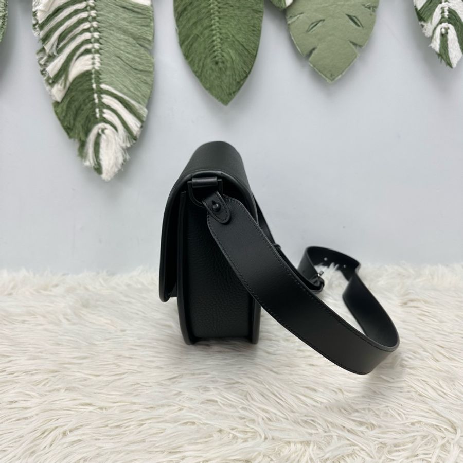 DIOR Gallop 黑色真皮郵差包 斜肩包-2