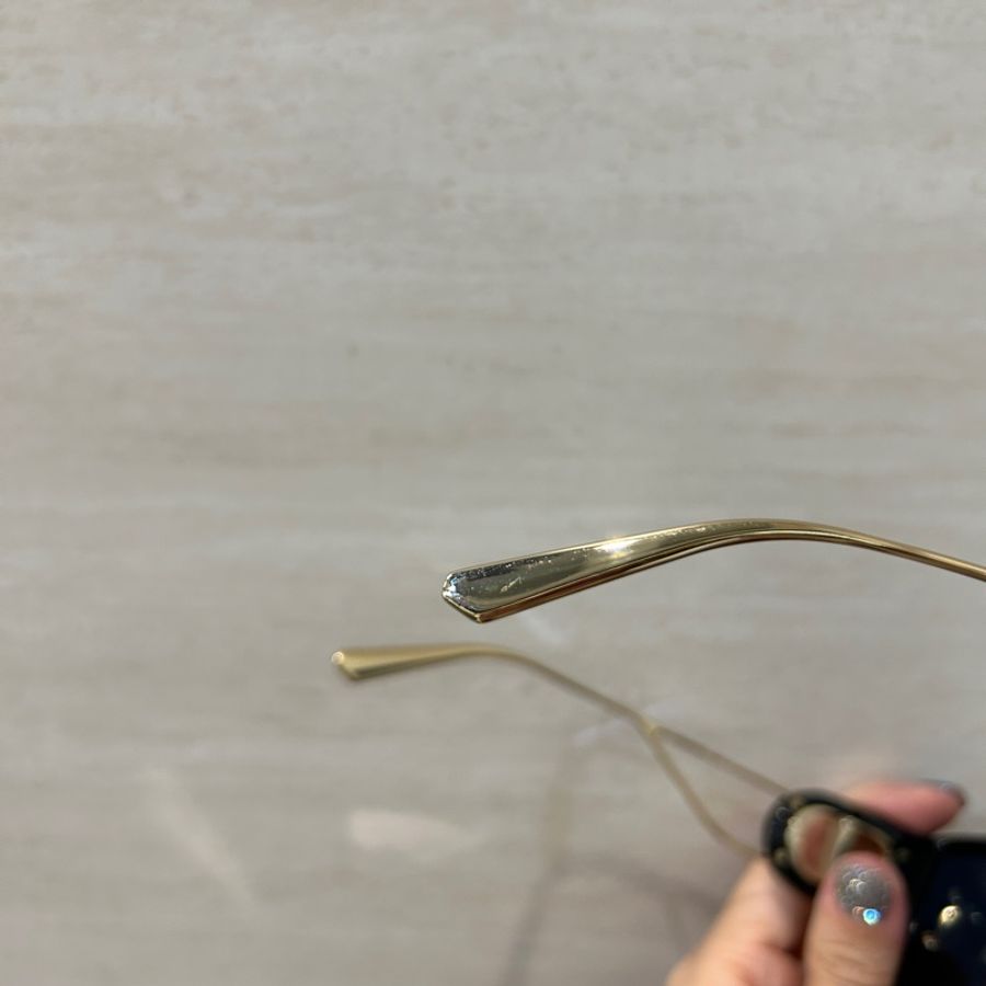 Dior 黑框藍鏡片金屬logo 墨鏡🕶️-6