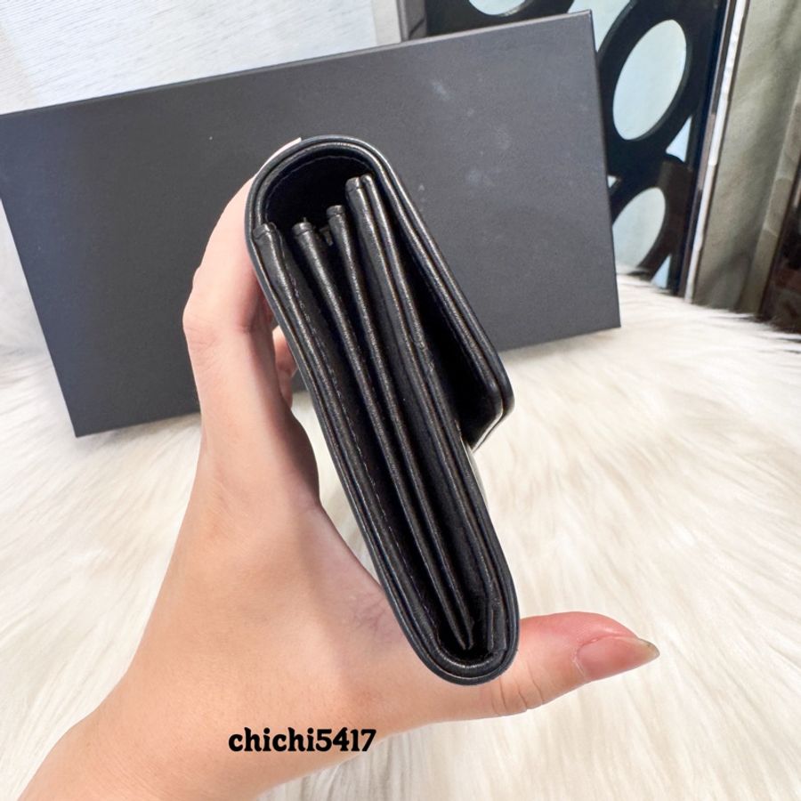 Chanel Boy 黑羊皮長夾-2