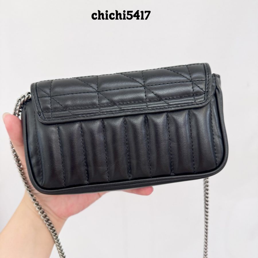 Gucci Marmont SuperMini黑牛皮迷你馬夢-1