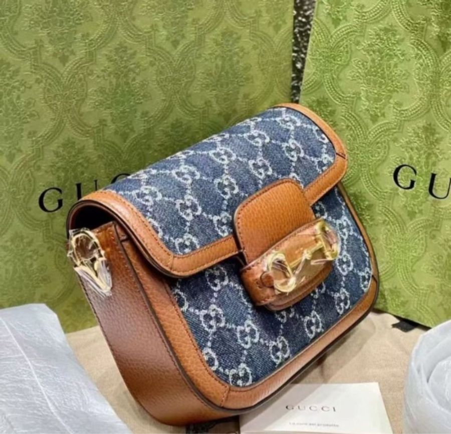 全新全套Gucci 1955馬鞍MINI 藍色丹寧牛仔-5