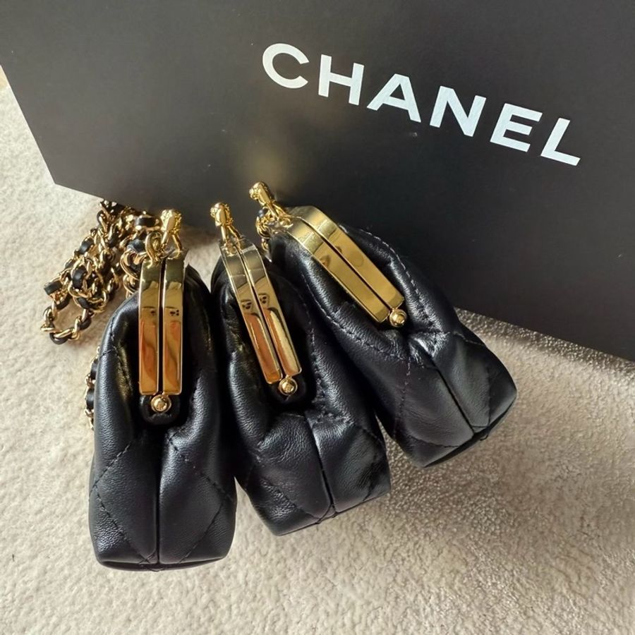 收藏款CHANEL 23C三胞胎手拿斜背包-13