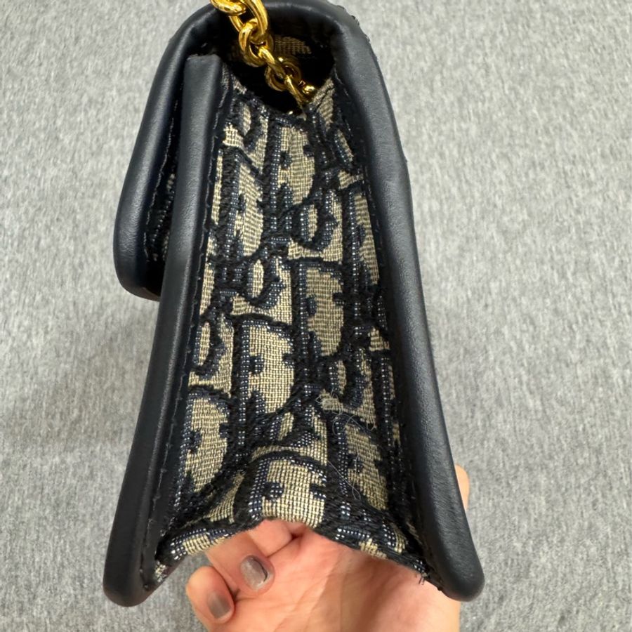 DIOR(迪奧) 30Montaigne 蒙田 EAST-WEST 老花 帆布 金扣 鏈條包-4