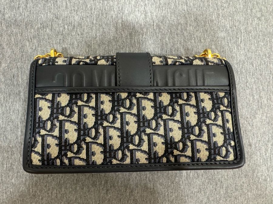 DIOR(迪奧) 30Montaigne 蒙田 EAST-WEST 老花 帆布 金扣 鏈條包-11