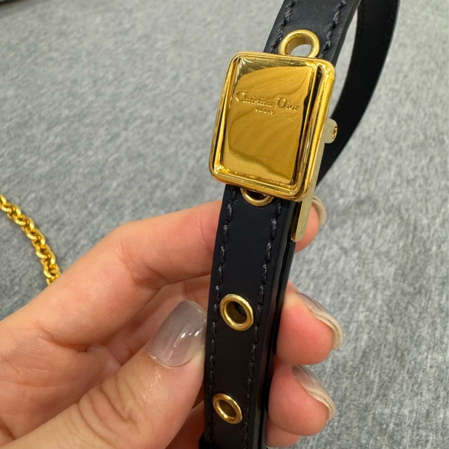 DIOR(迪奧) 30Montaigne 蒙田 EAST-WEST 老花 帆布 金扣 鏈條包-30