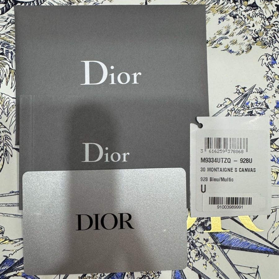 DIOR(迪奧) 30Montaigne 蒙田 EAST-WEST 老花 帆布 金扣 鏈條包-37