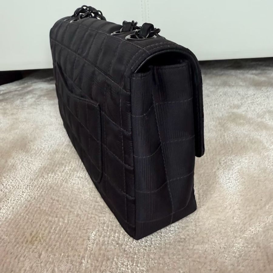 CHANEL So black CF24雙C logo香奈兒肩背斜背鏈條包-5