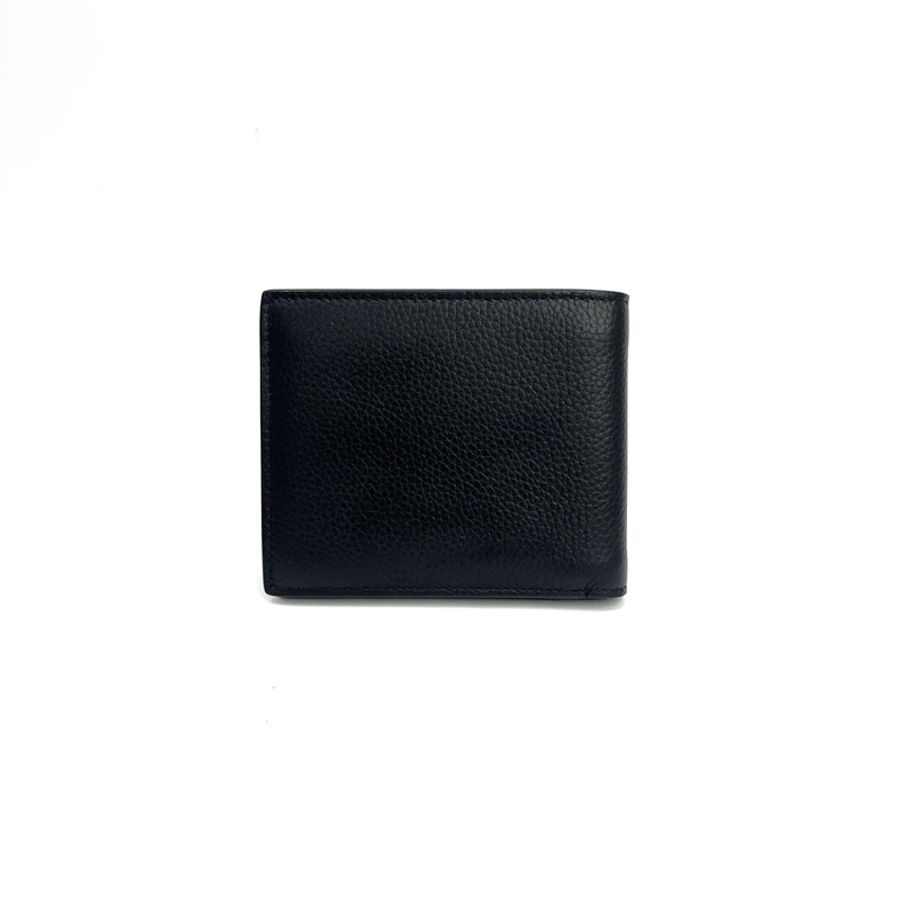 Dior 黑牛皮黑銀釦Icon 8卡對開短夾-1