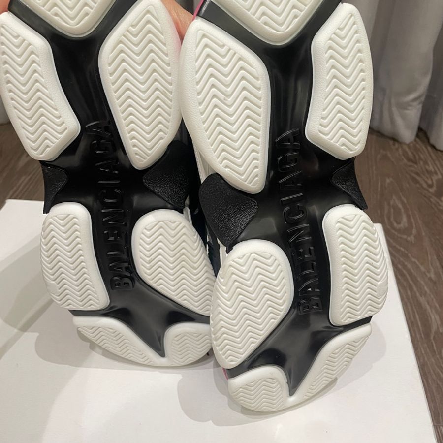 二手 Balenciaga 巴黎世家 Triple S 老爹鞋 尺寸:38 經典配色超百搭 桃黑配色-13