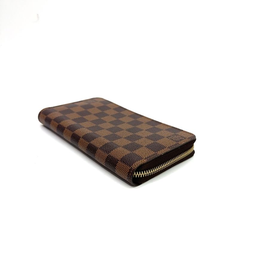 LV 咖棋盤格金釦ㄇ拉8卡長夾 N60015-6
