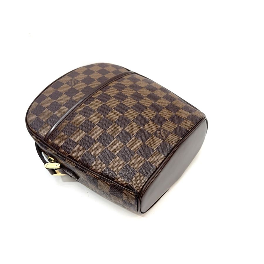 LV 咖棋盤格拼牛皮金釦Lpanema PM斜背包-5