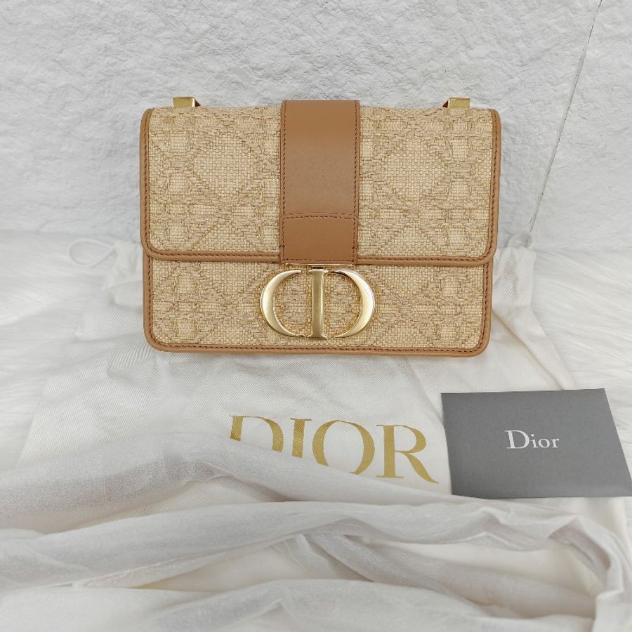 Dior 迪奧 蒙田30 酒椰草藤格紋單肩包 21年-1