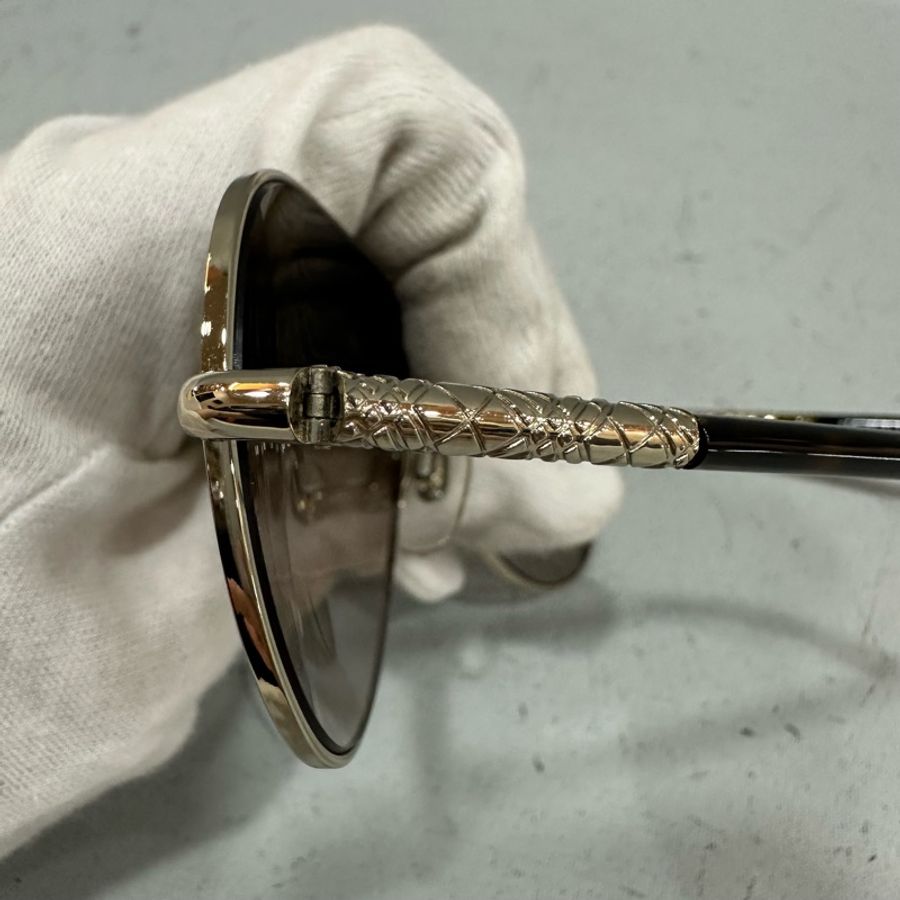 Burberry 金框金屬格紋 墨鏡 ray ban 款-15