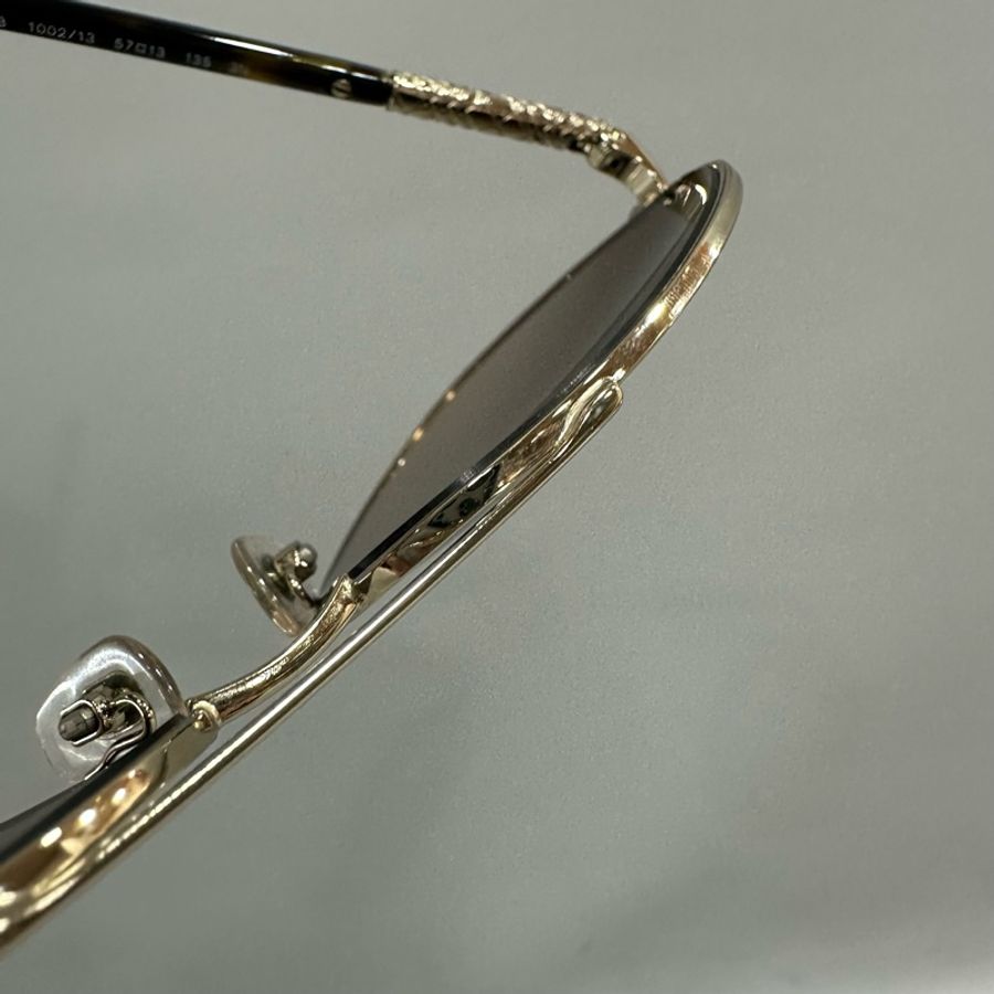 Burberry 金框金屬格紋 墨鏡 ray ban 款-19