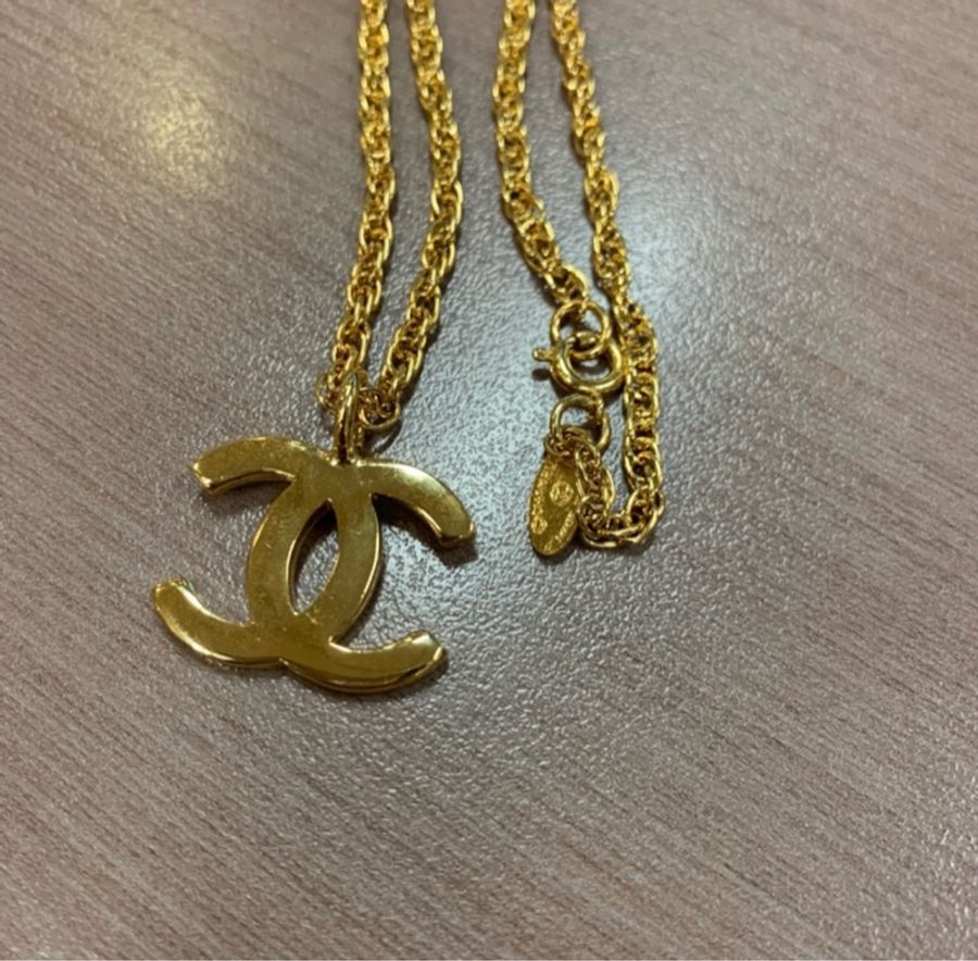 Chanel 經典大logo絞絲鏈項鍊-1